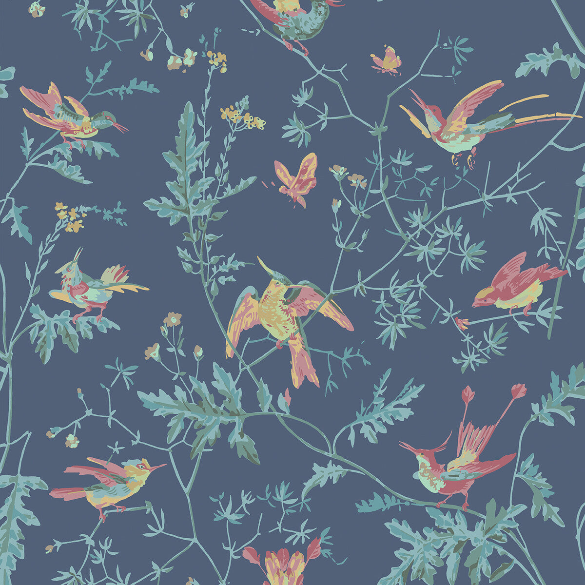 Hummingbirds-Indigo Multi-Colour