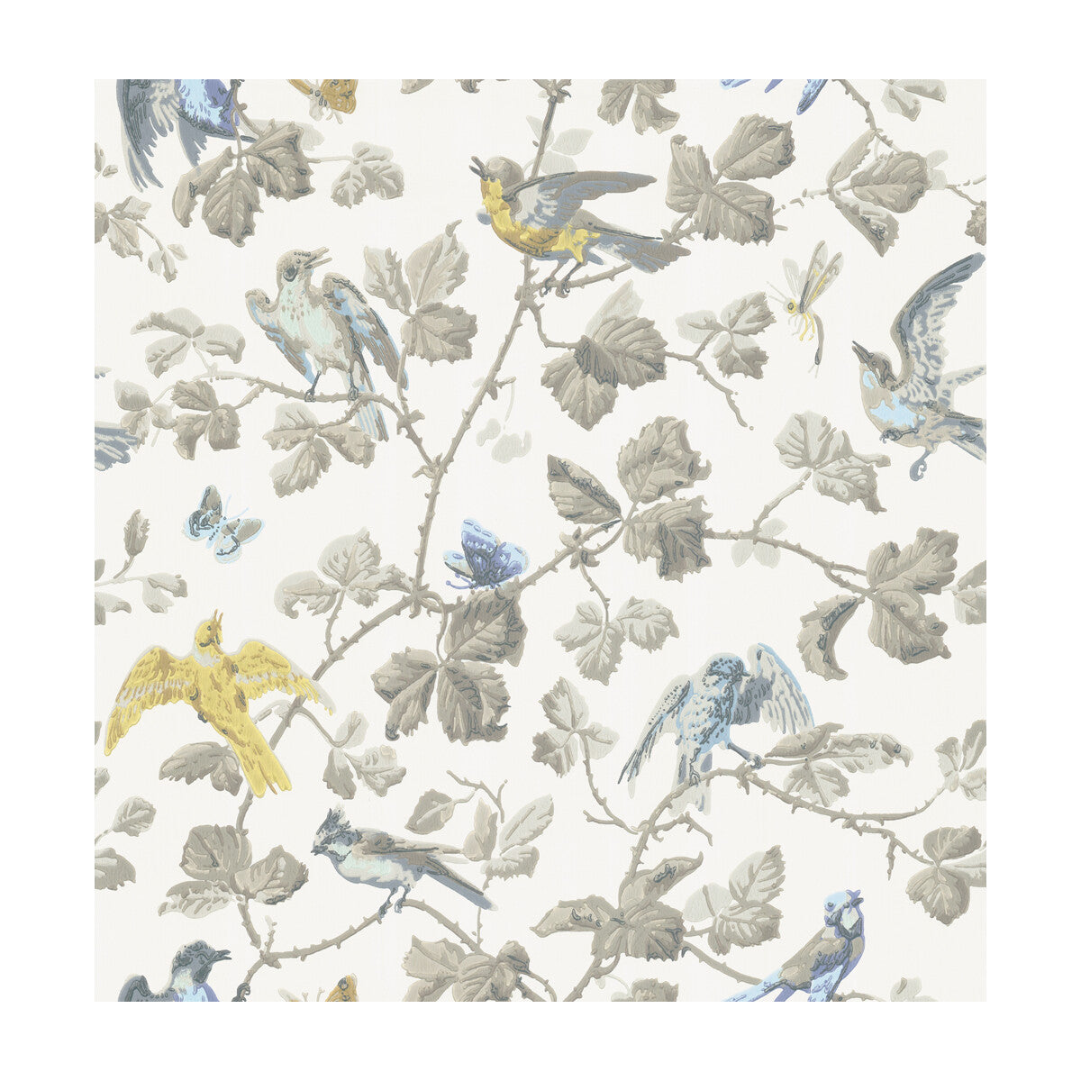 Winter Birds-Yellow & Grey