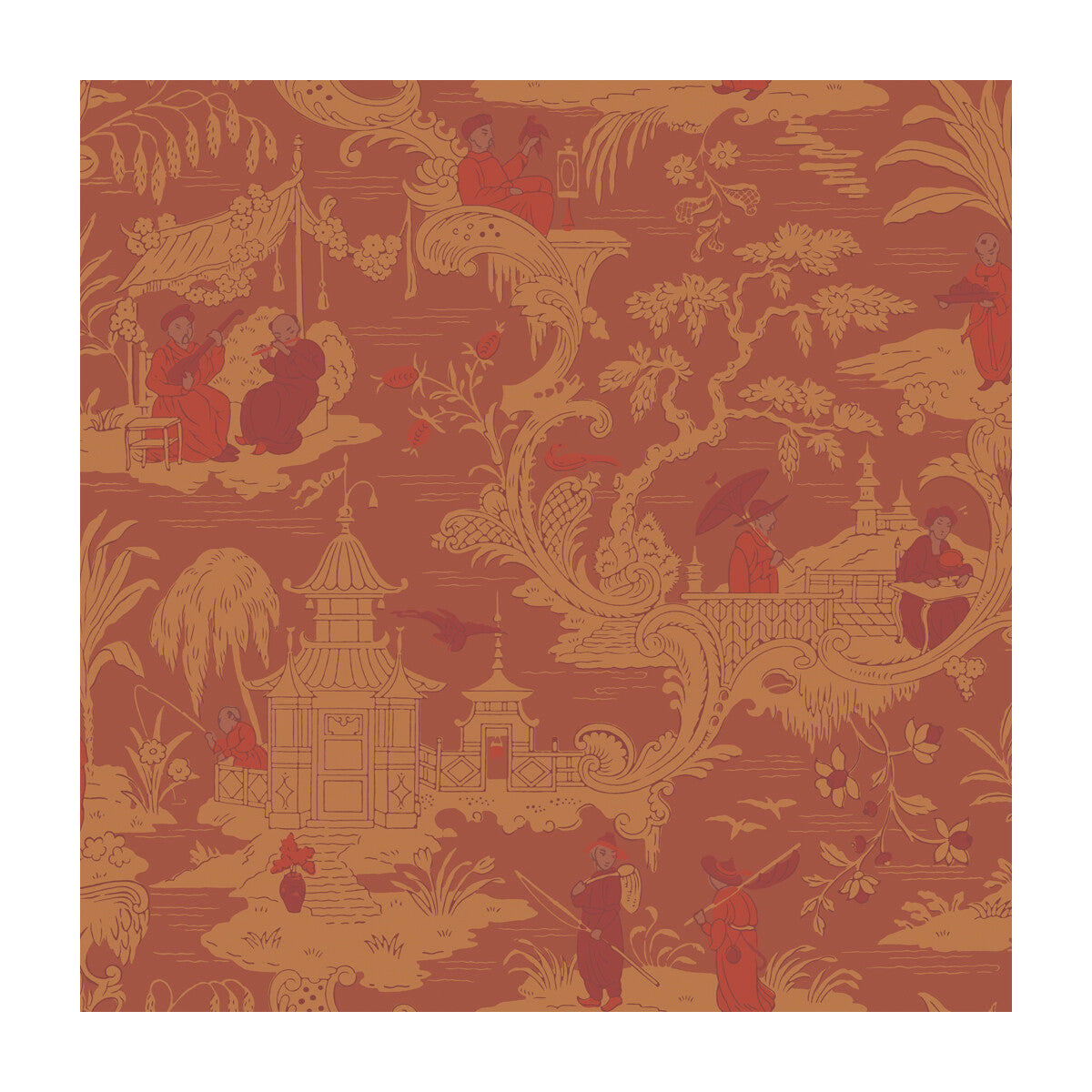 Chinese Toile-Red
