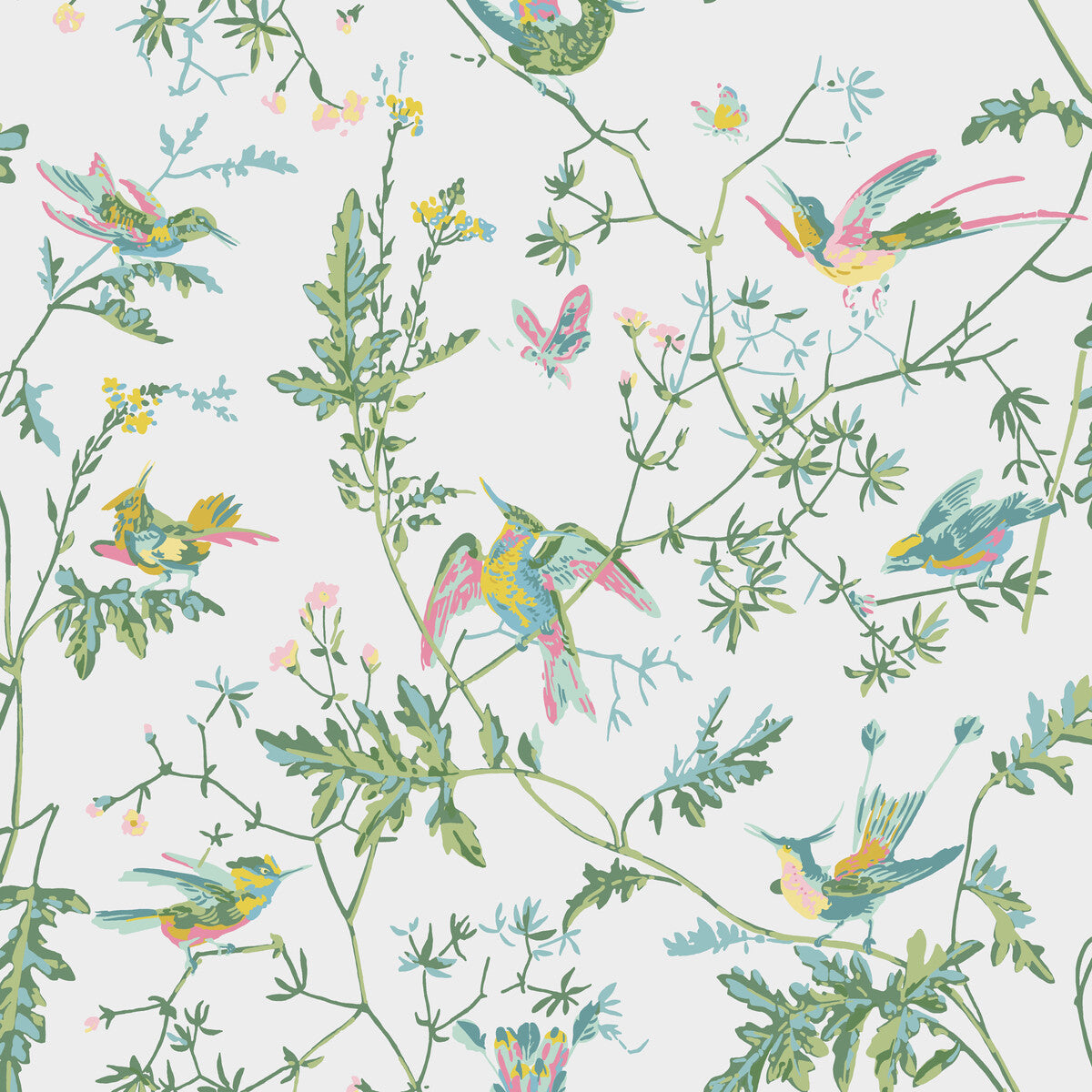 Hummingbirds-Green/Pink