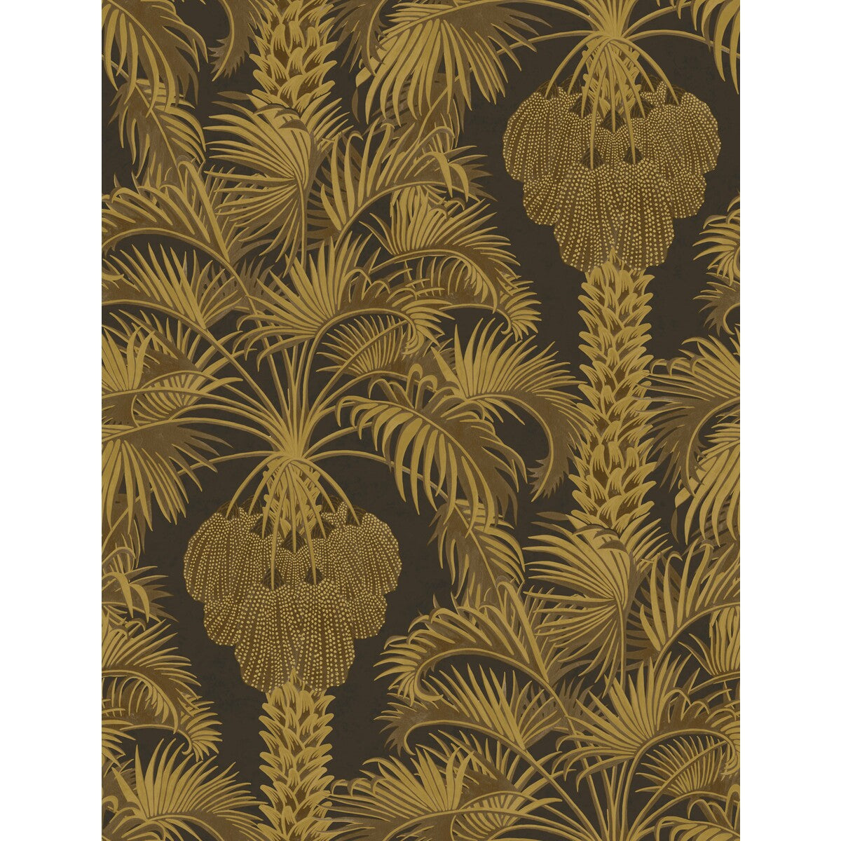 Hollywood Palm-Charcoal & Gold