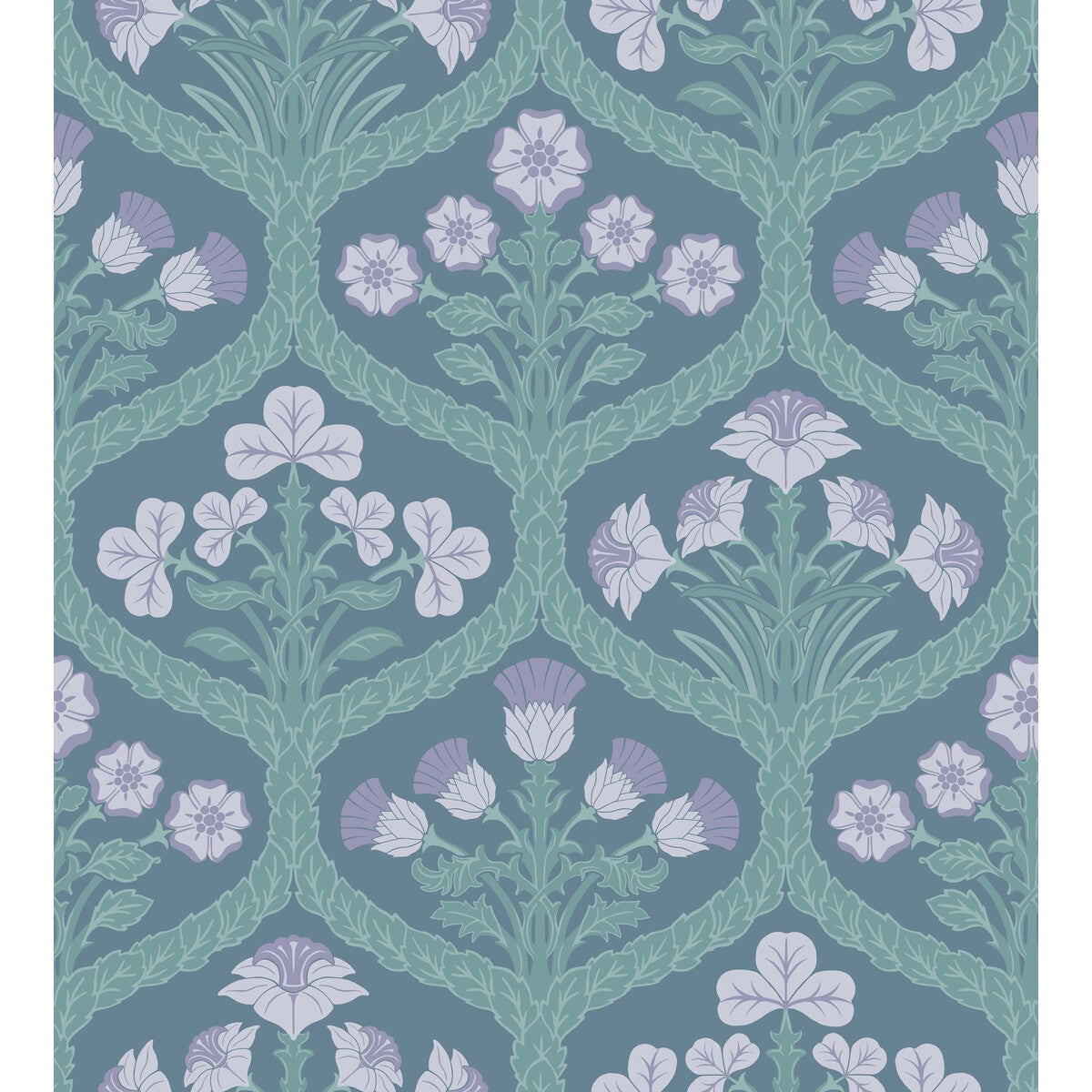 Floral Kingdom-Lilac/Teal