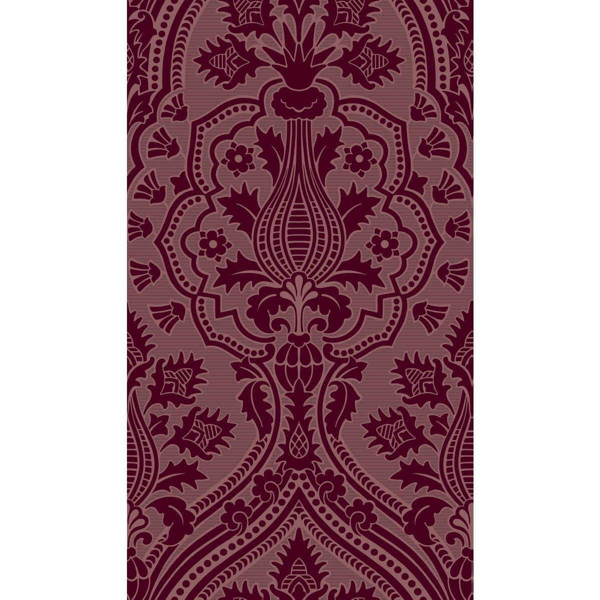 Pugin Palace Flock-Claret