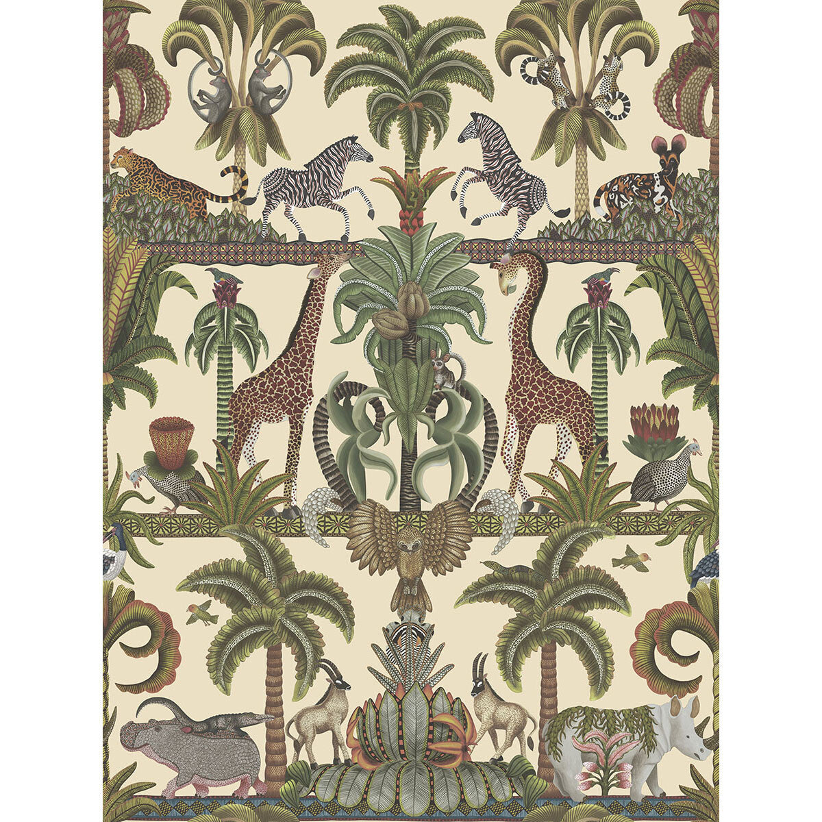 Afrika Kingdom-Olgreen & Spgreen/Cream