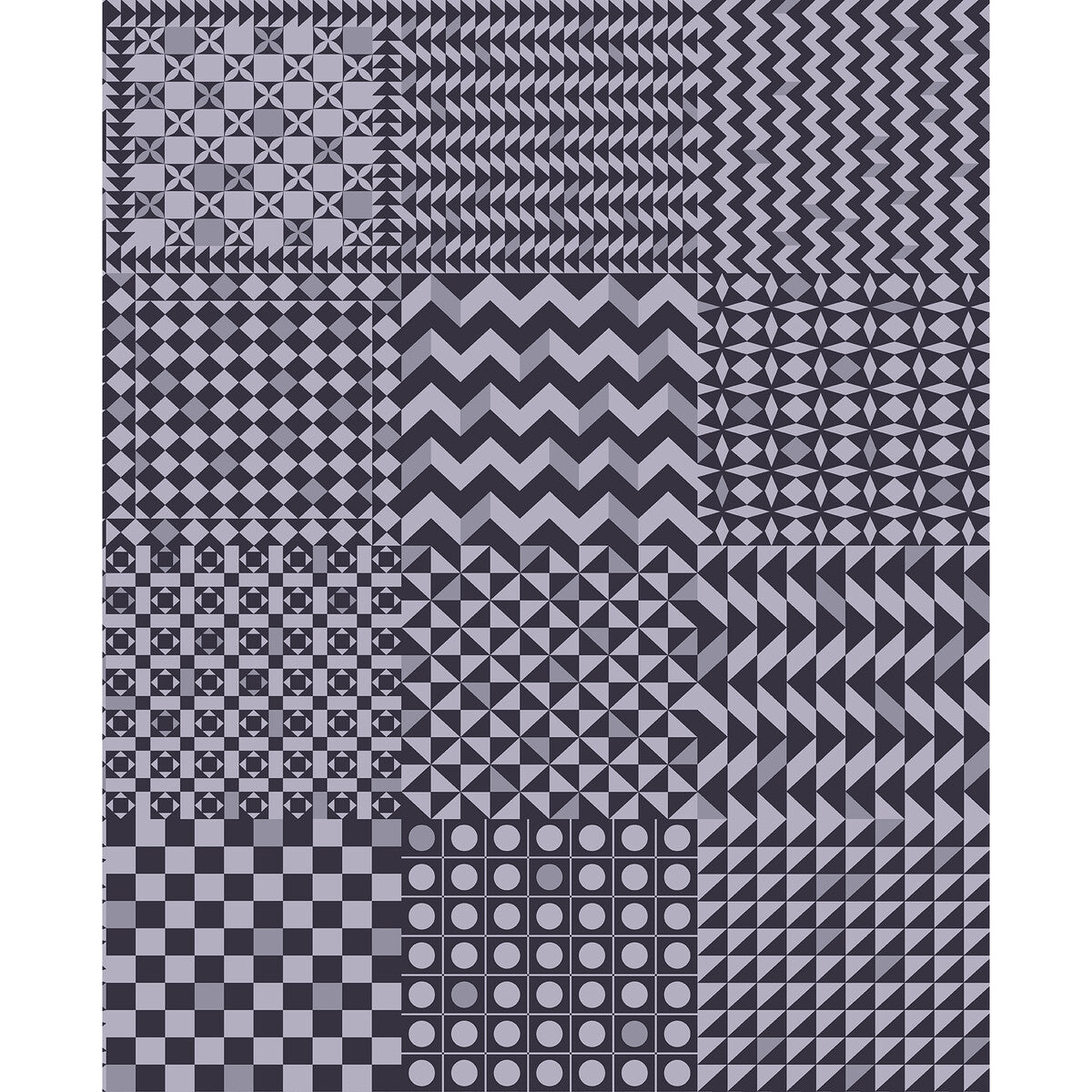 Geometrico-Magenta & Ink