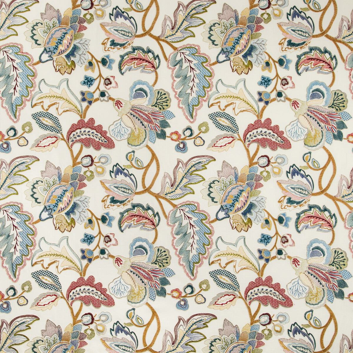 Orford Embroidery-Red/Blue