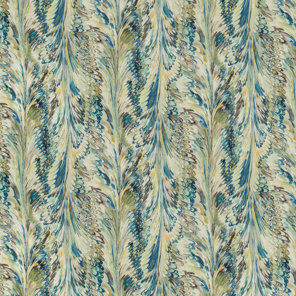 Taplow Print-Peacock/Gold