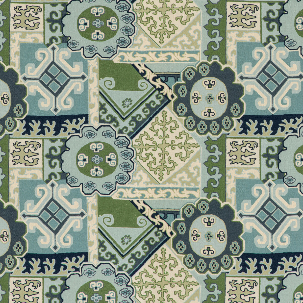 Batangas Print-Aqua/Leaf