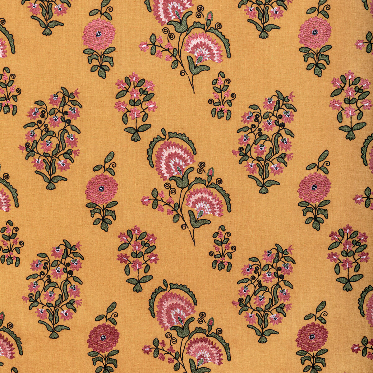 Mead Embroidery-Saffron/Petal