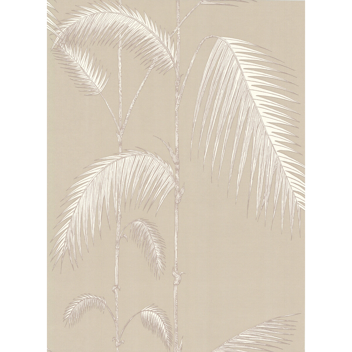 Palm Leaves-Taupe/W