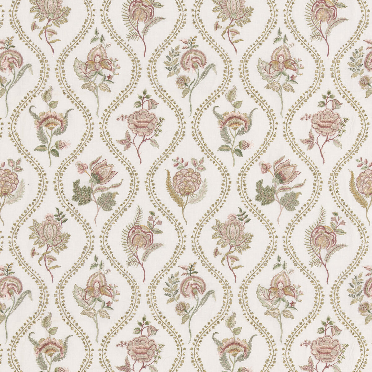 Burford Embroidery-Rose/Cream