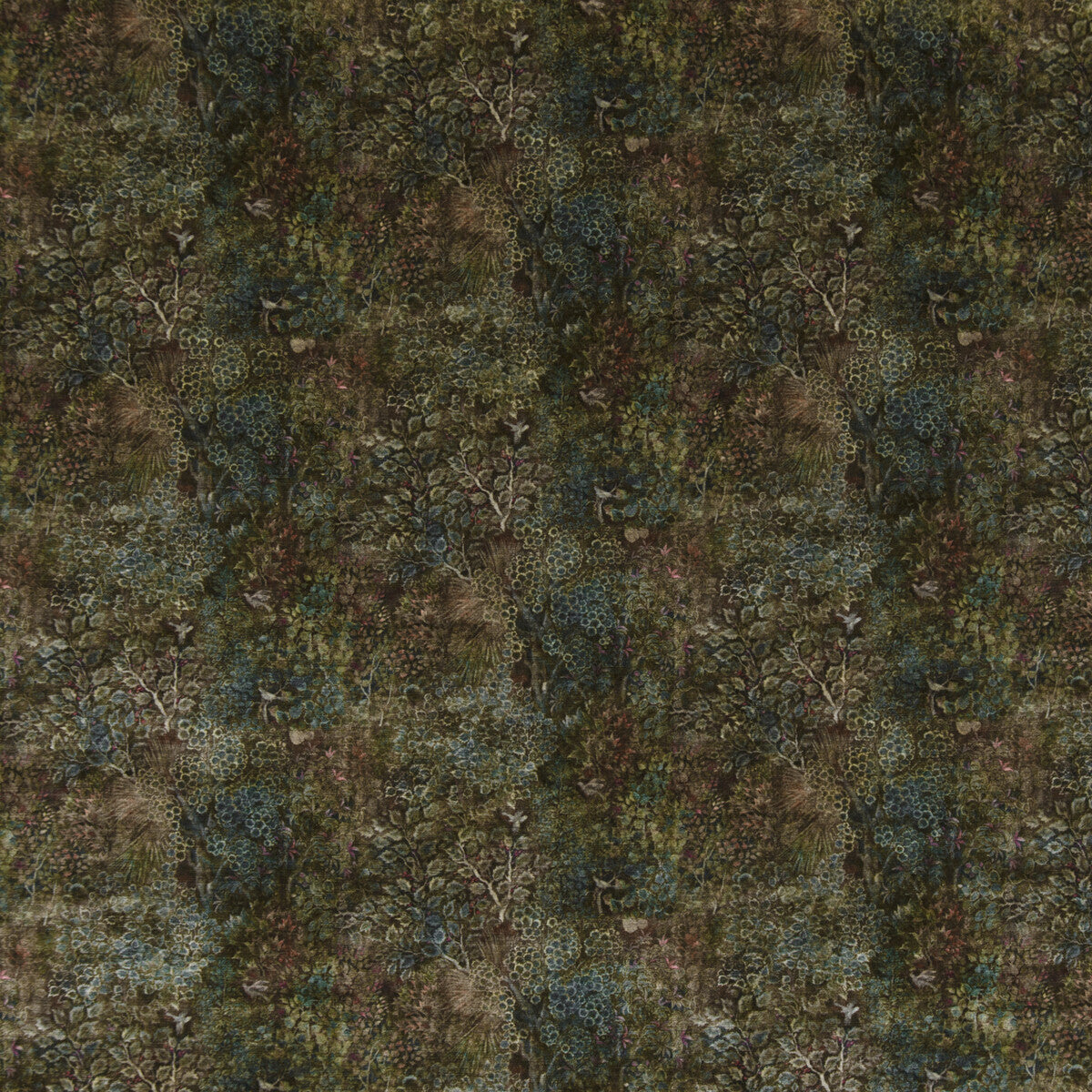 Persian Garden Velvet-Teal/Spice