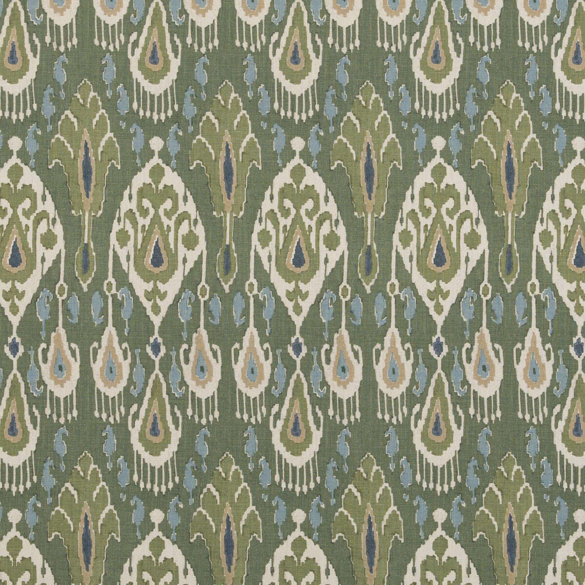 Ikat Bokhara Linen-Emerald