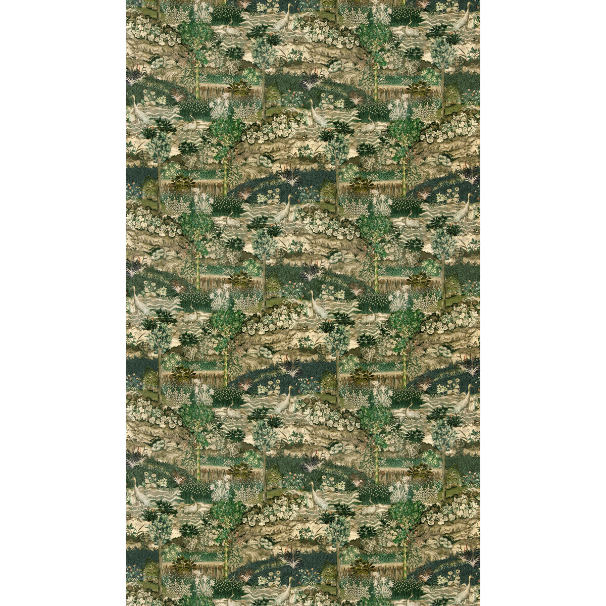 Palace Tapestry Velvet-Royal Green