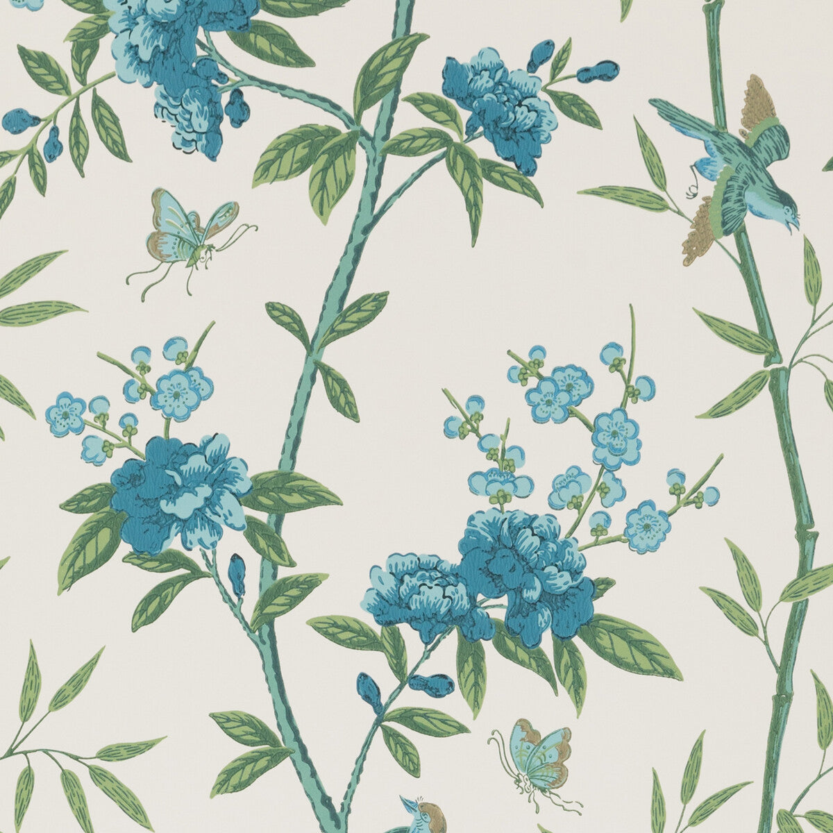 Peony & Blossom-Indigo/Teal