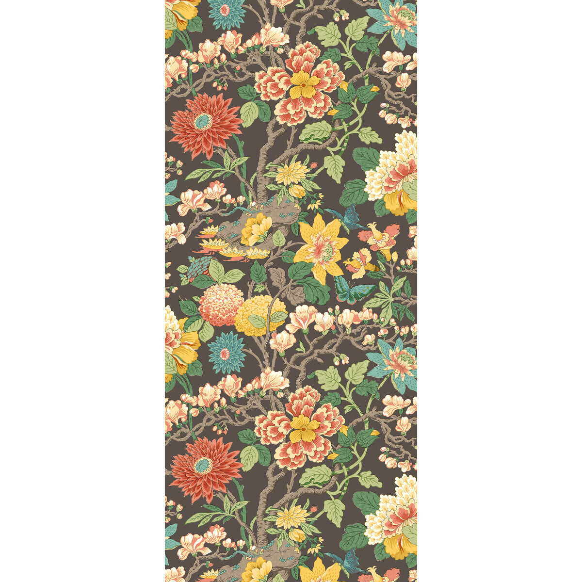 Little Magnolia-Charcoal/Jewel