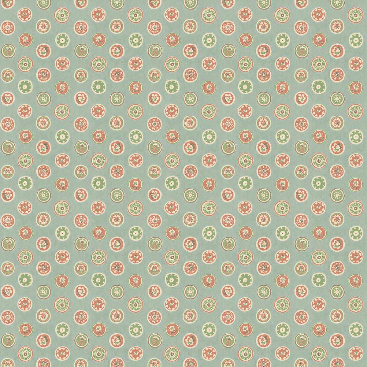 Court Buttons-Aqua/Red