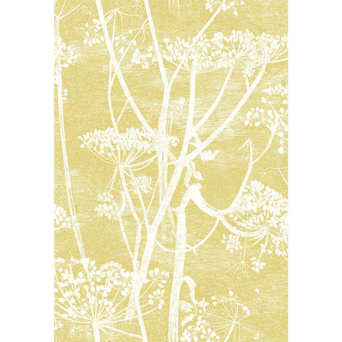 Cow Parsley Linen Print-White/Chartre