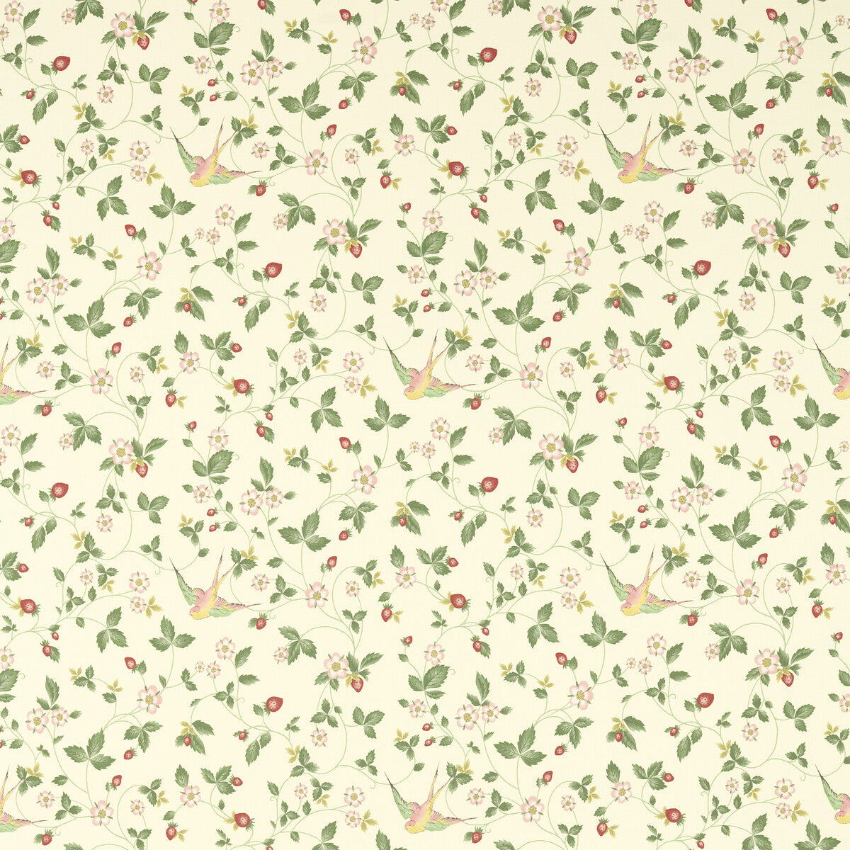 Wild Strawberry-Ivory Linen