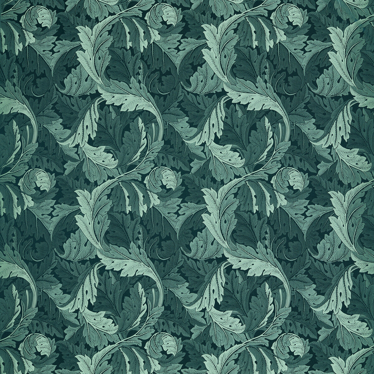 Acanthus Jacquard-Teal