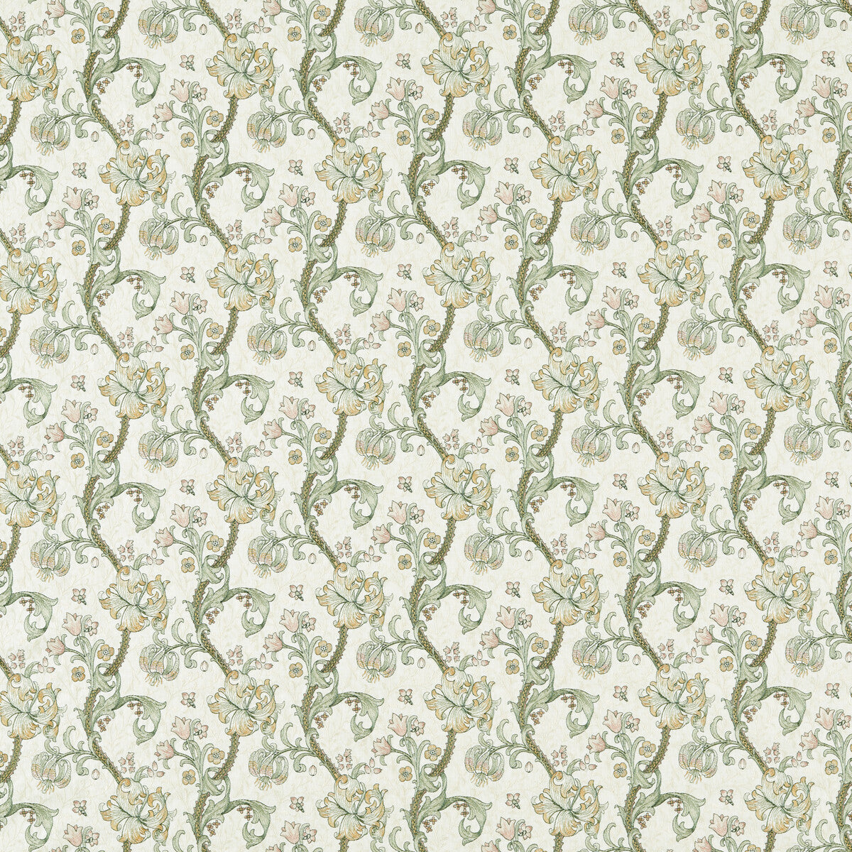 Golden Lily Embroidery-Linen/Blush