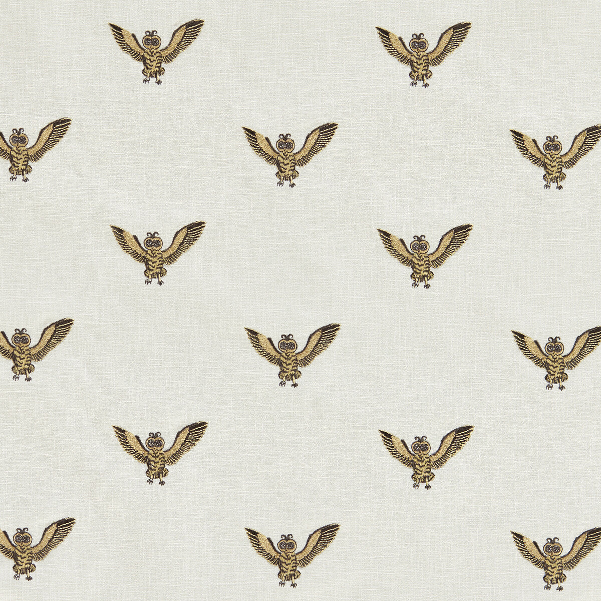 Owl Of Athena-Gold Embroidery