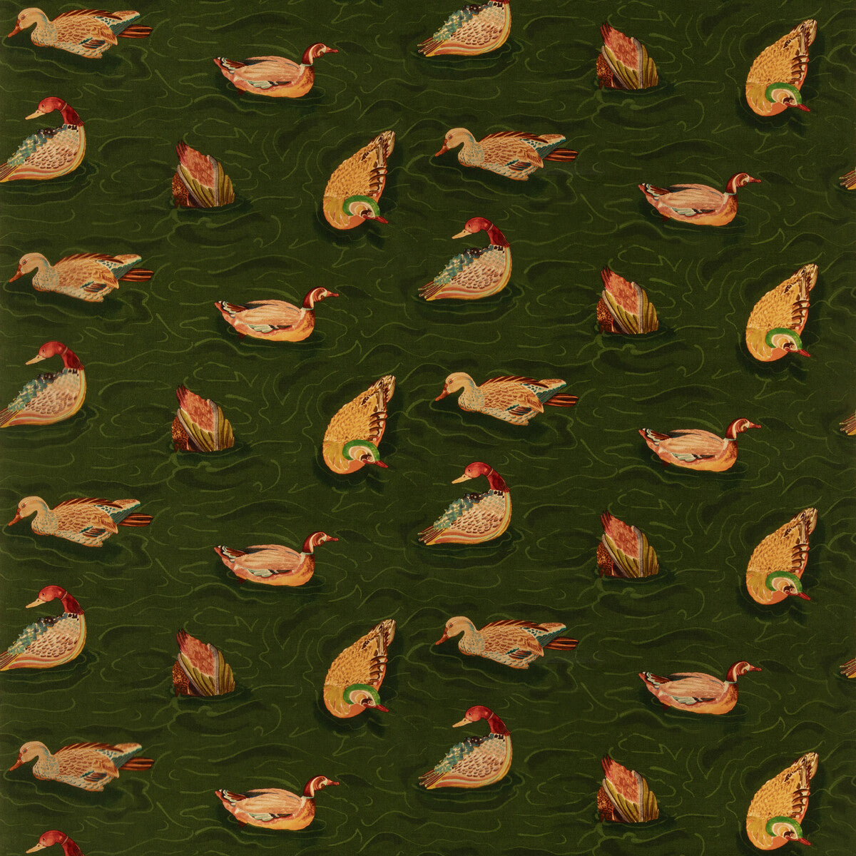 Duck Pond Velvet-Emerald