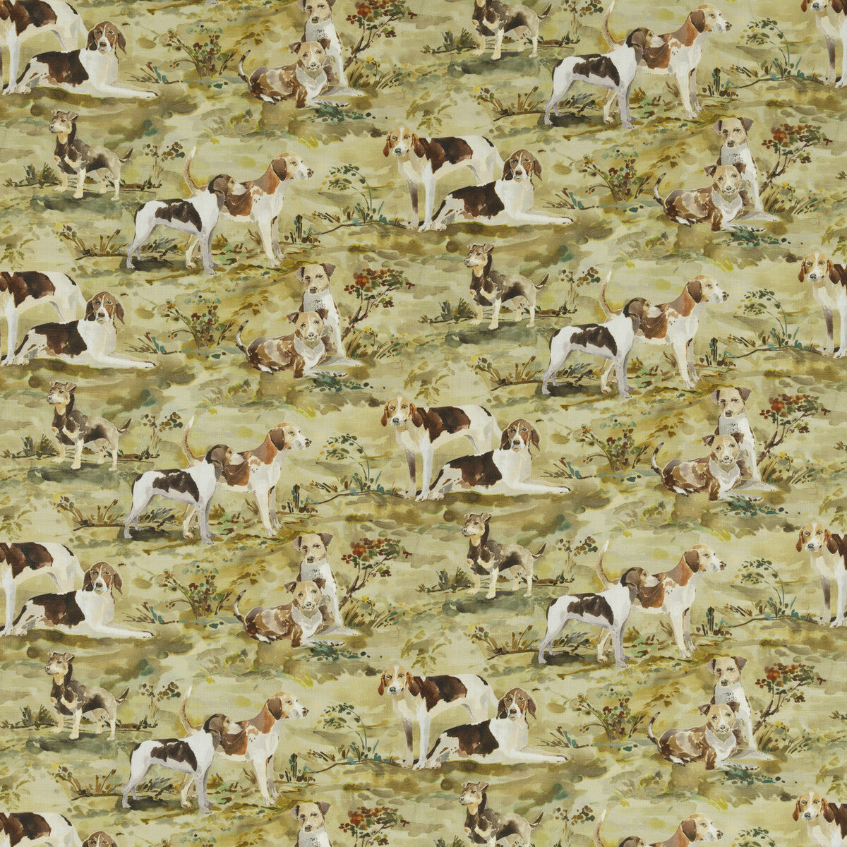Mulberry Hounds Linen-Multi