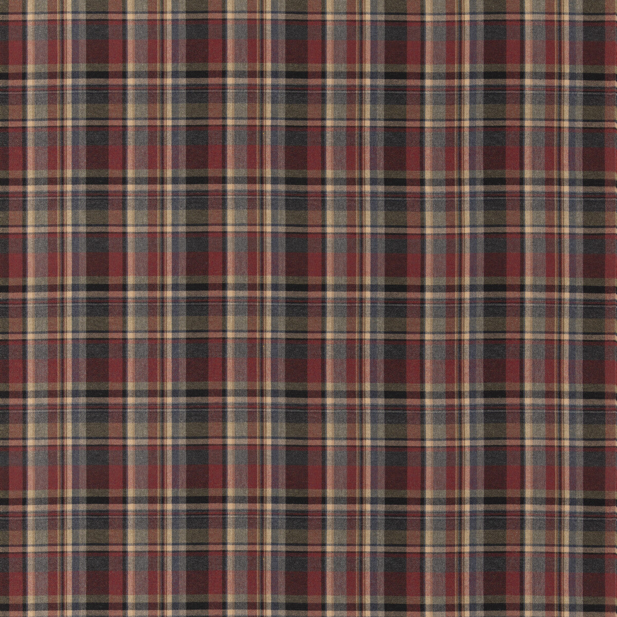 Lindisfarne Plaid-Charcoal/Red