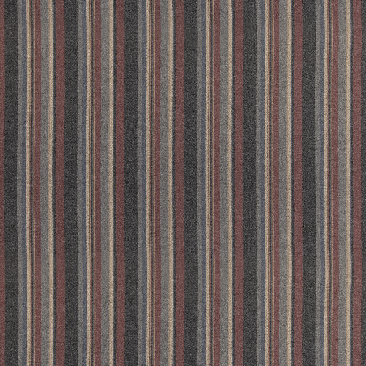 Lindisfarne Stripe-Charcoal/Red