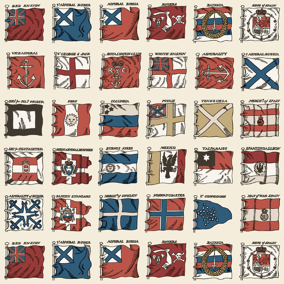 Naval Ensigns-Red/Blue