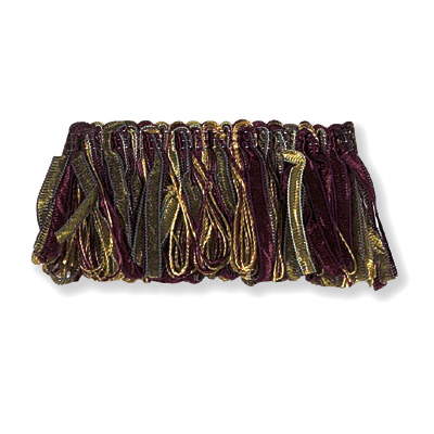 Ribbon Loop Fringe-Aubergine
