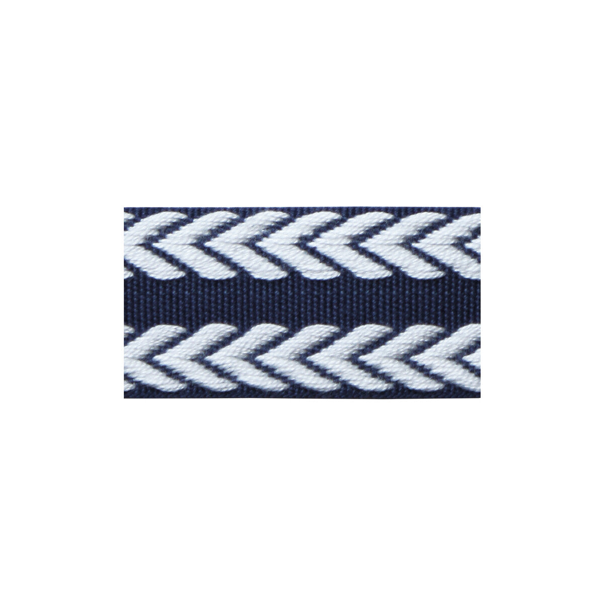 Chevron Braid-Navy & White