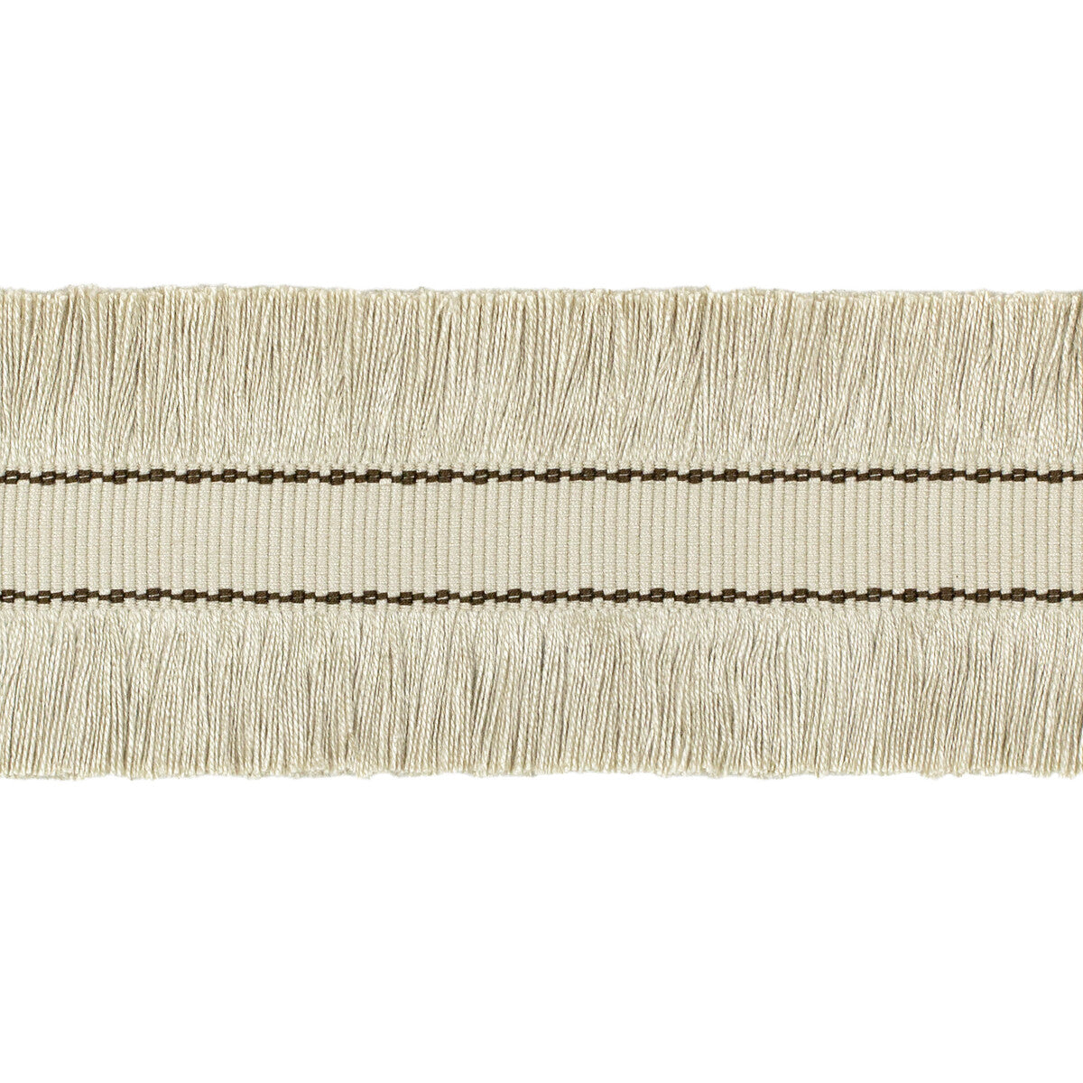 Cut Ruche Fringe-Flax & Bronze