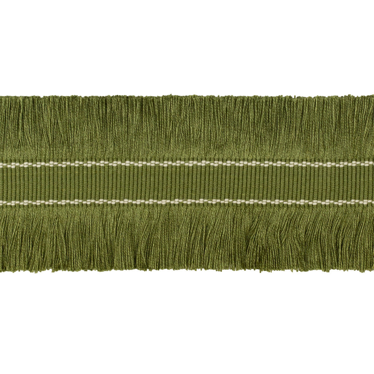 Cut Ruche Fringe-Olive Green