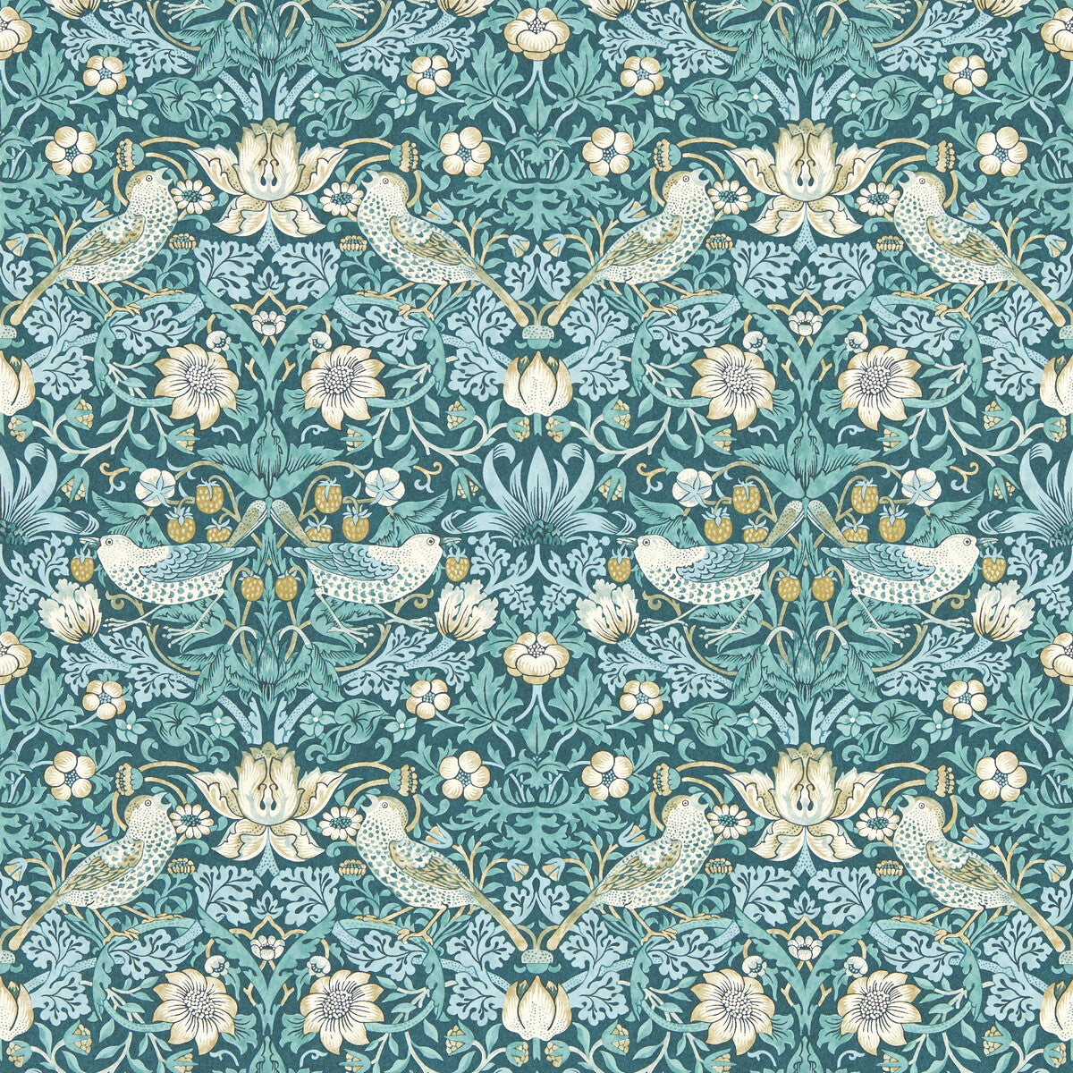 Strawberry Thief-Teal Wp