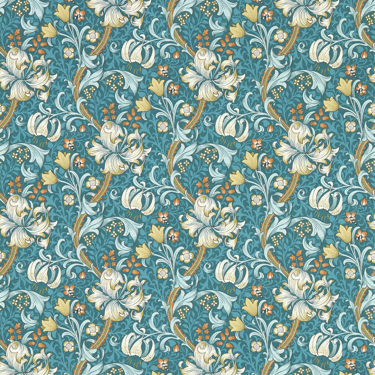 Golden Lily-Teal Wp