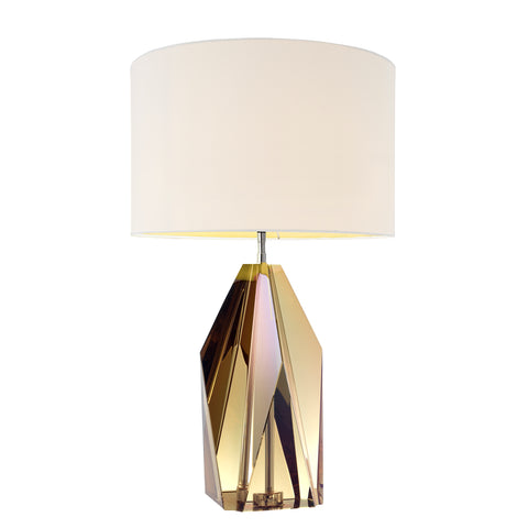 110361UL - Table Lamp Setai amber crystal incl shade
