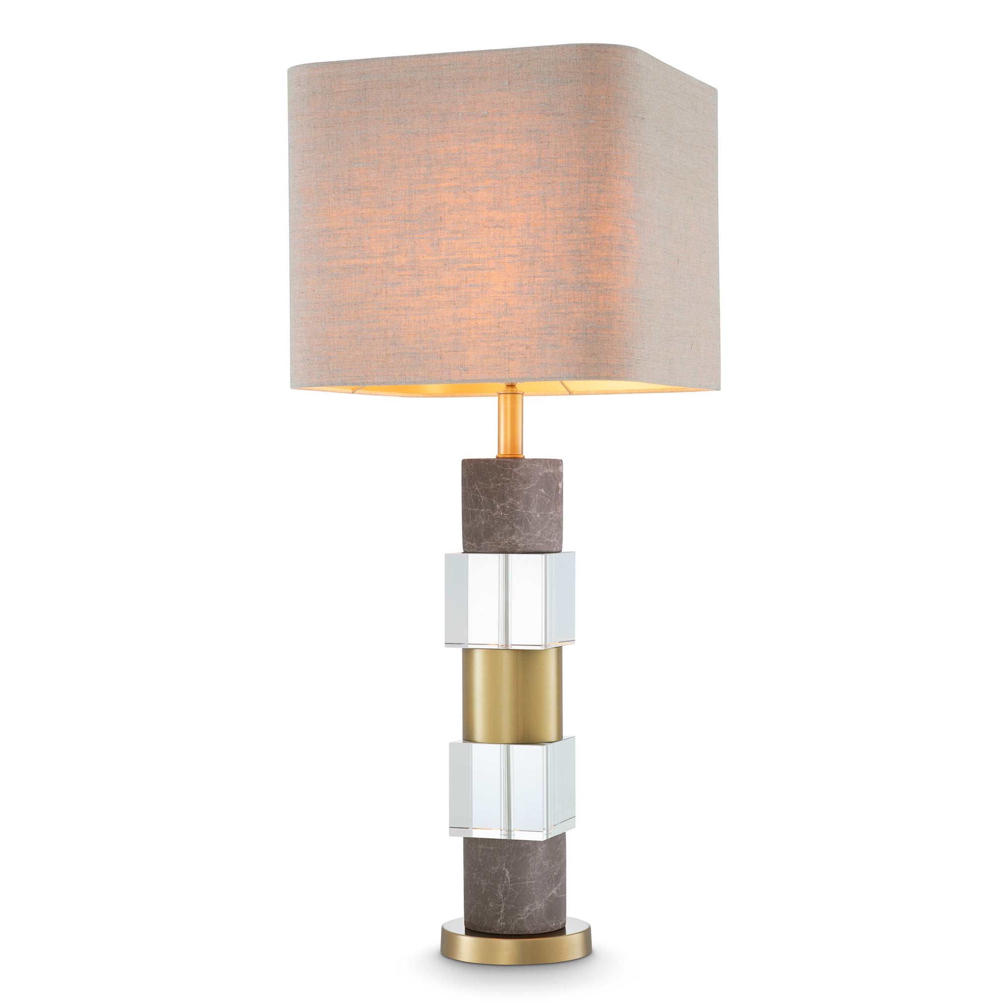 116452UL - Table Lamp Cullingham grey marble incl shade UL