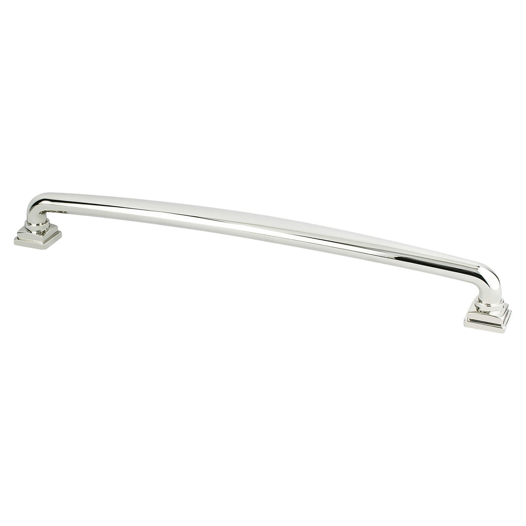 Tailored Traditional 12 inch CC Polished Nickel Appliance Pull