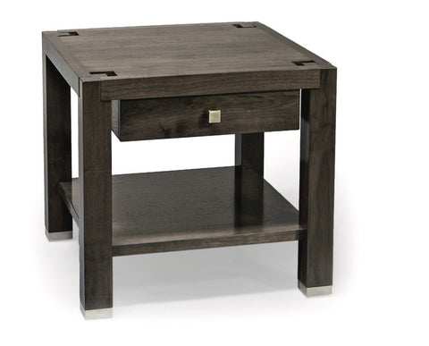 Architrave Side Table with Drawer and Shelf