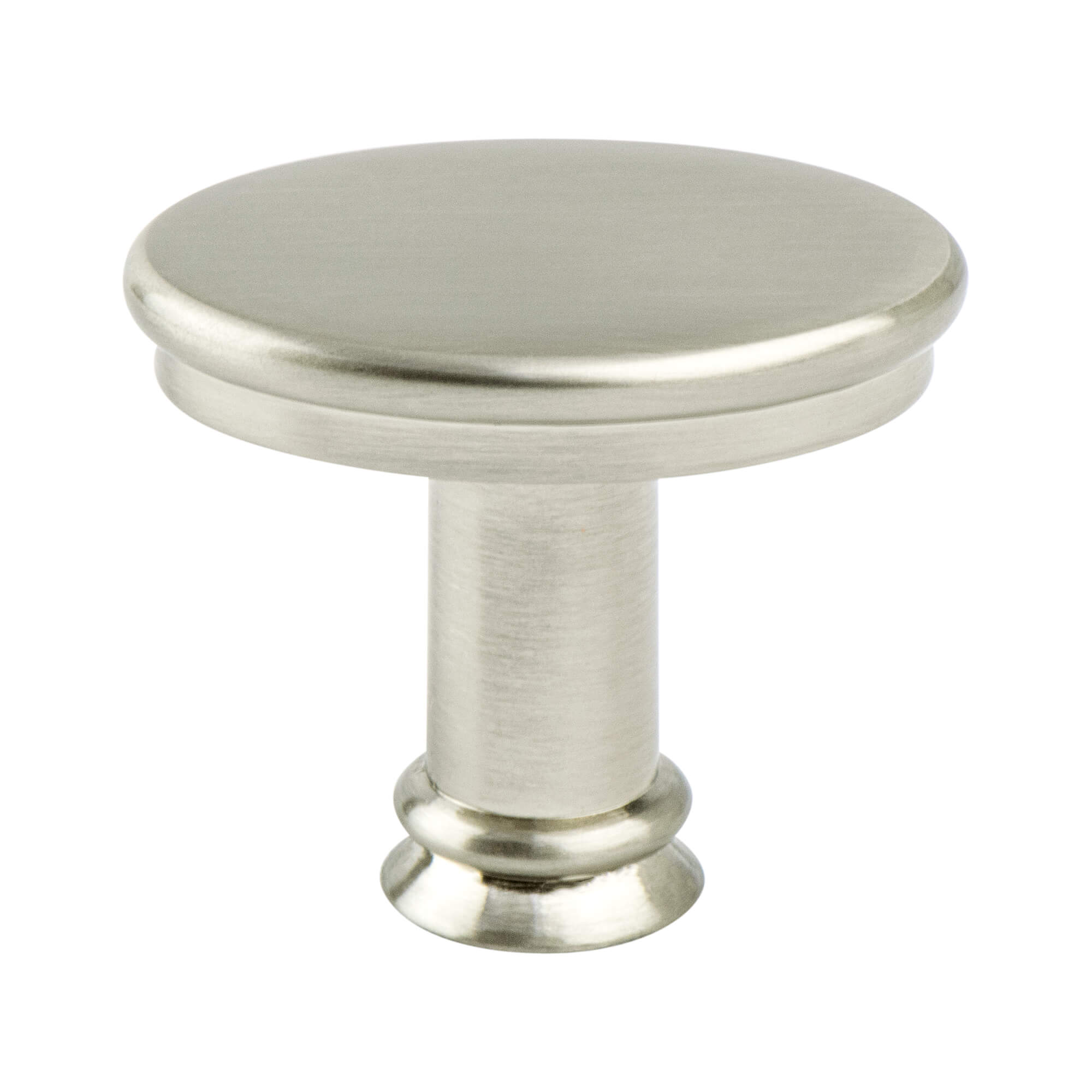 Dierdra Brushed Nickel Knob - This knob has a tooth on the bottom.
