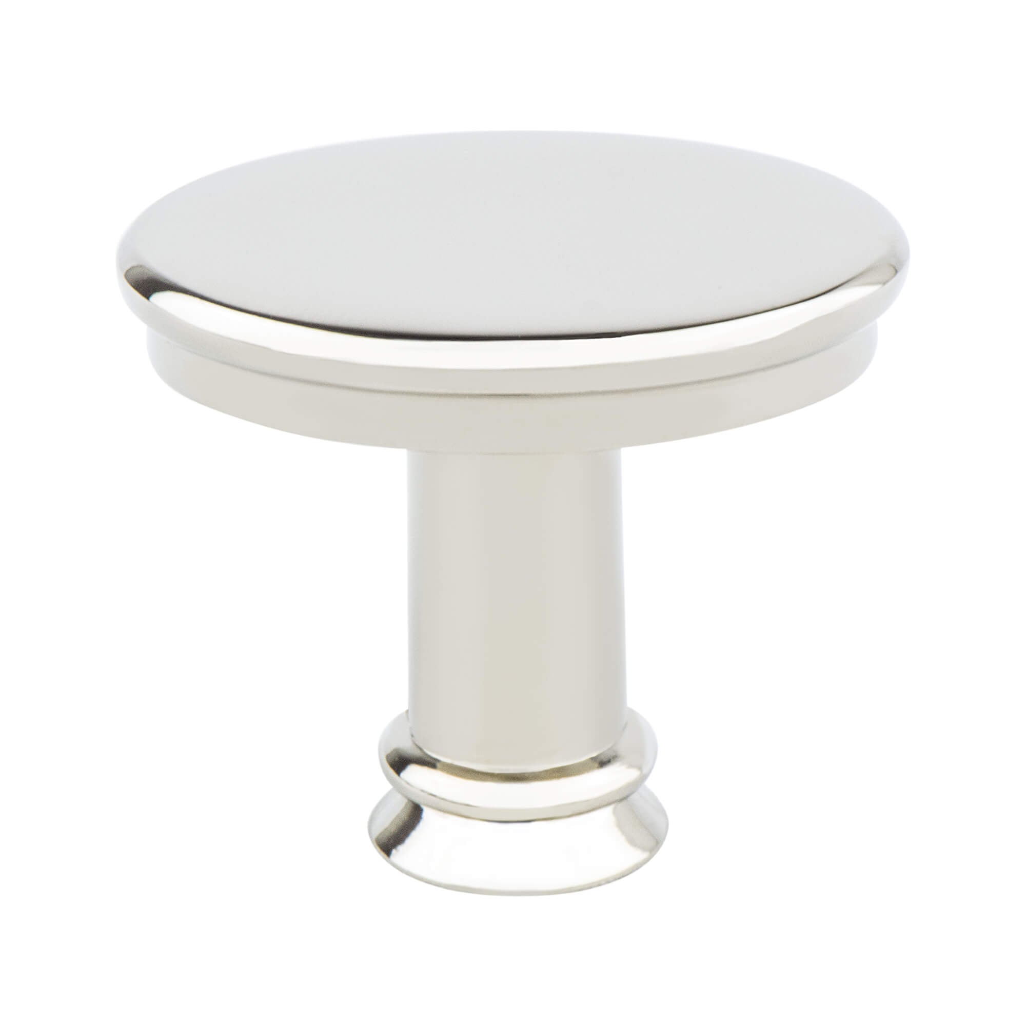 Dierdra Polished Nickel Knob - This knob has a tooth on the bottom.