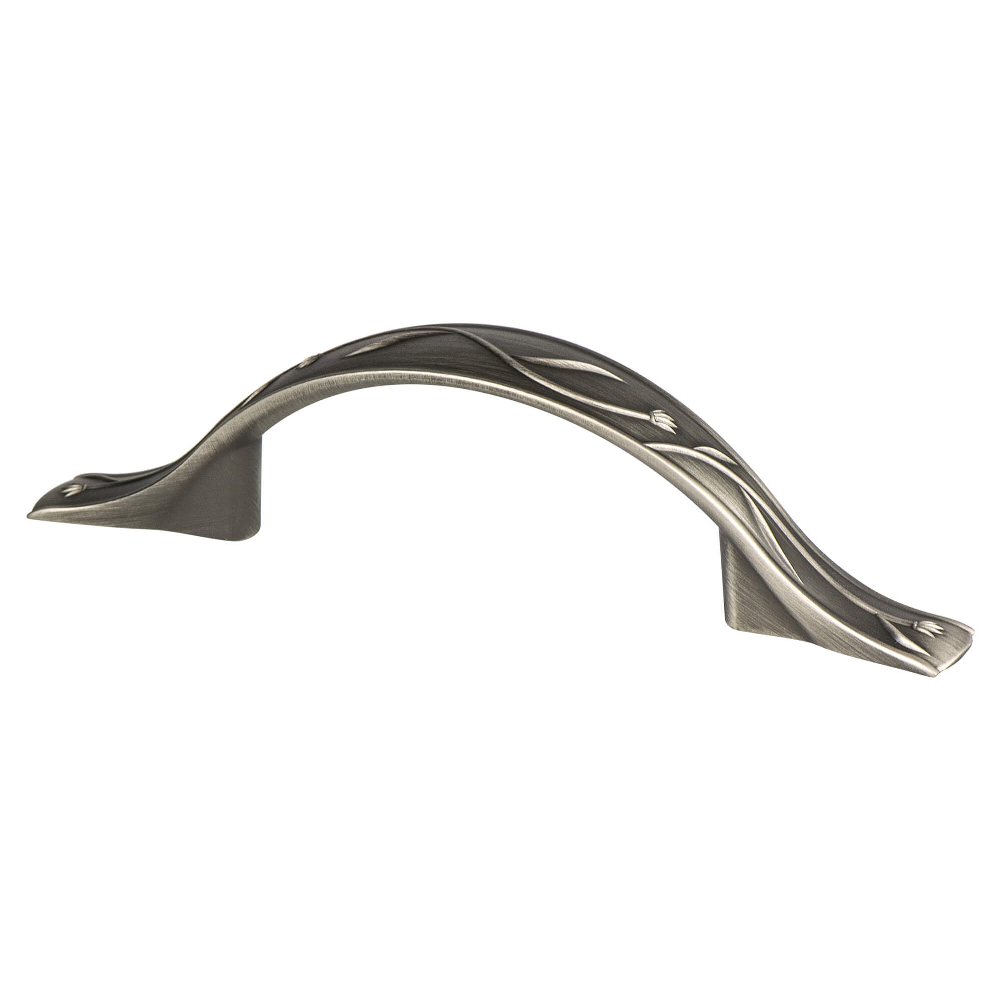 Art Nouveau 3 inch and 3 1/2 inch CC Vintage Nickel Pull