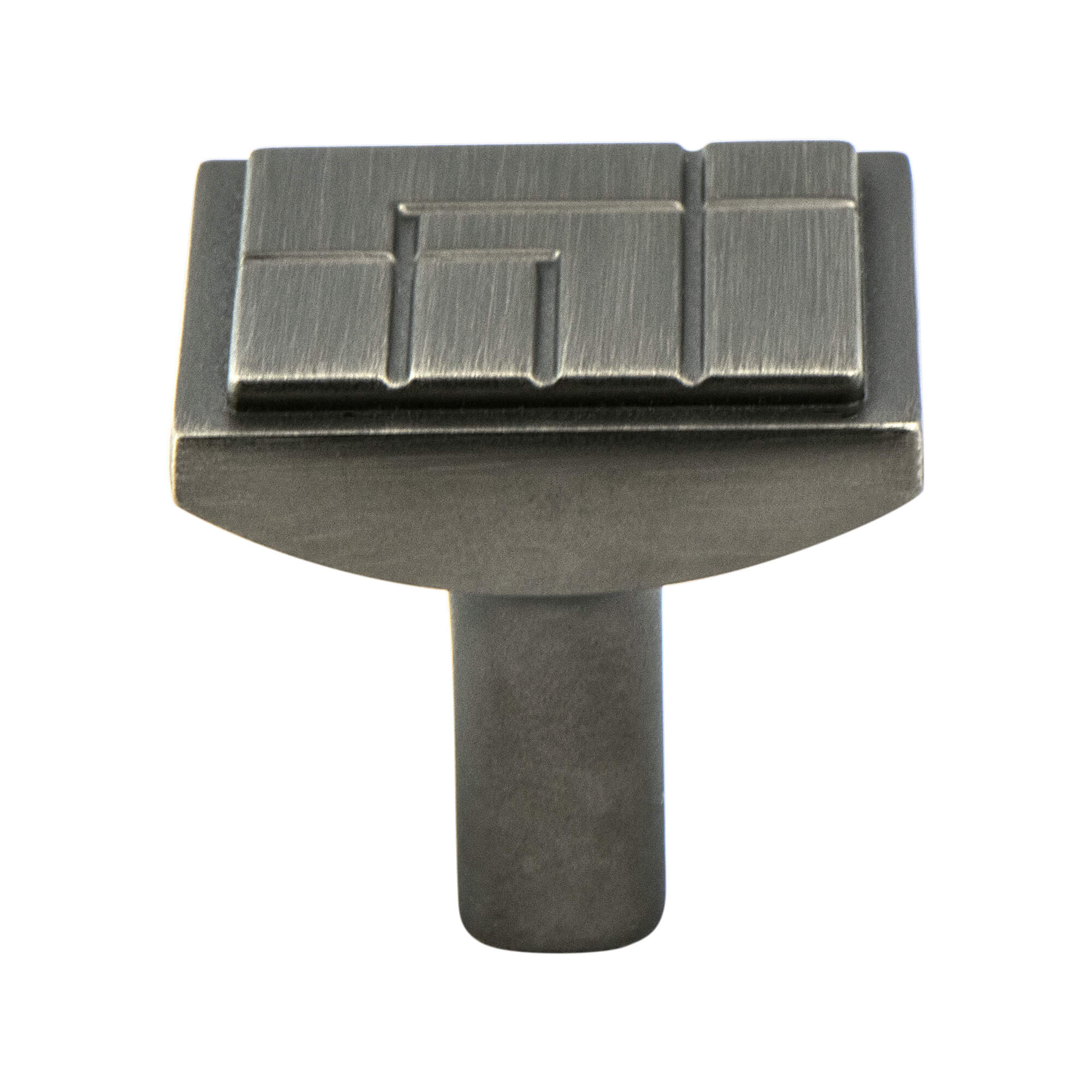 Oak Park Vintage Nickel Knob - This knob has a tooth on the bottom.