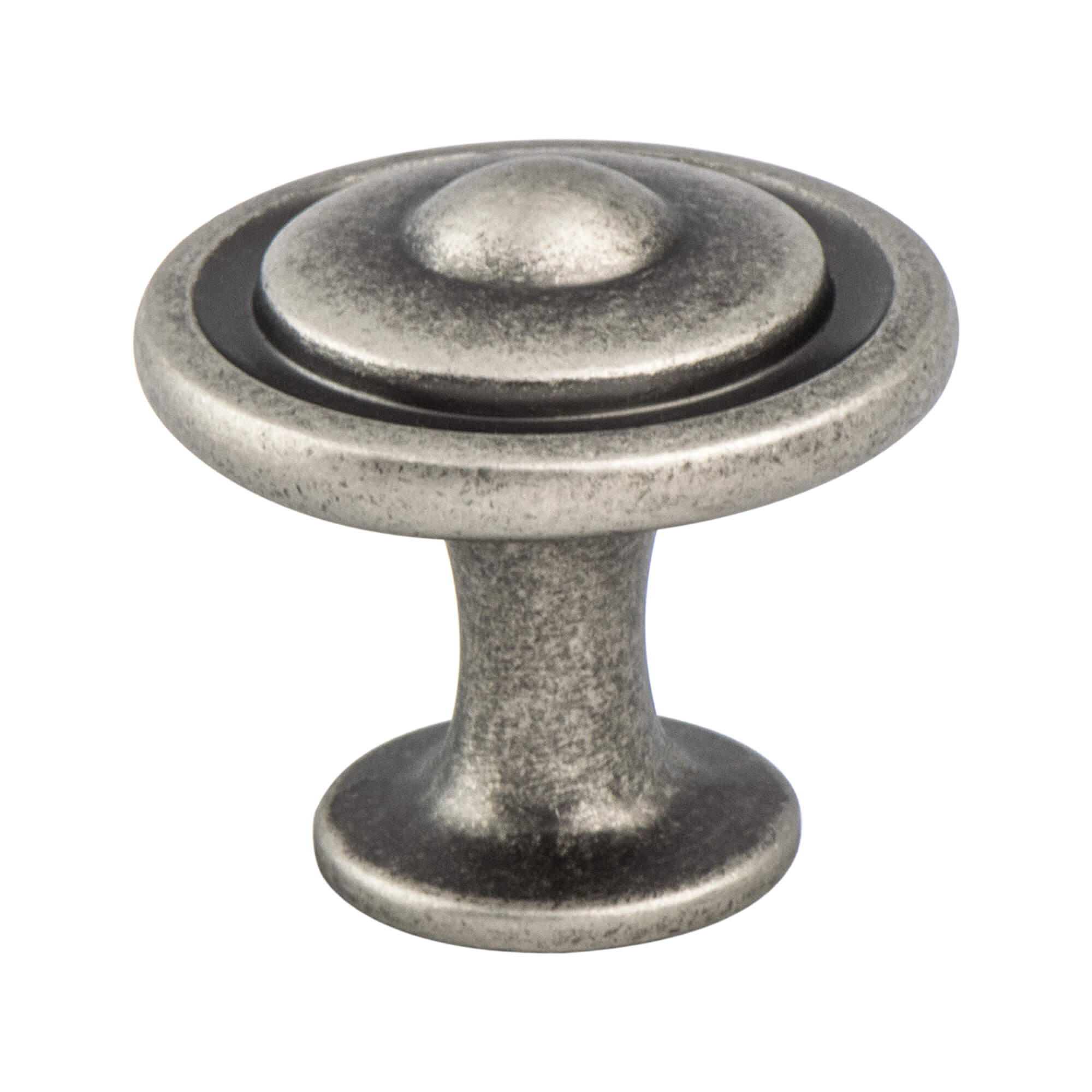 Traditional Advantage Three Weathered Nickel Button Knob