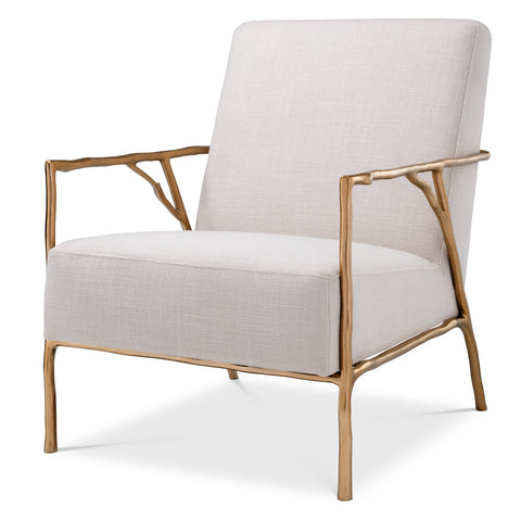 A113414 - Chair Antico gold finish panama natural