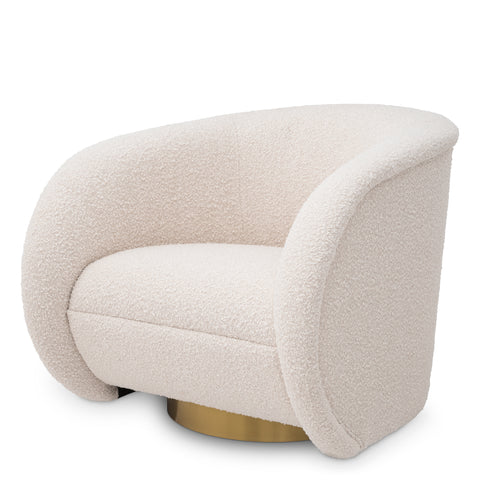 A115174 - Swivel Chair Cristo bouclé cream
