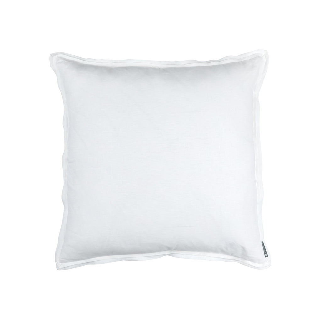 Bloom Euro Double Flange Pillow White Linen 26X26 (Insert Included)