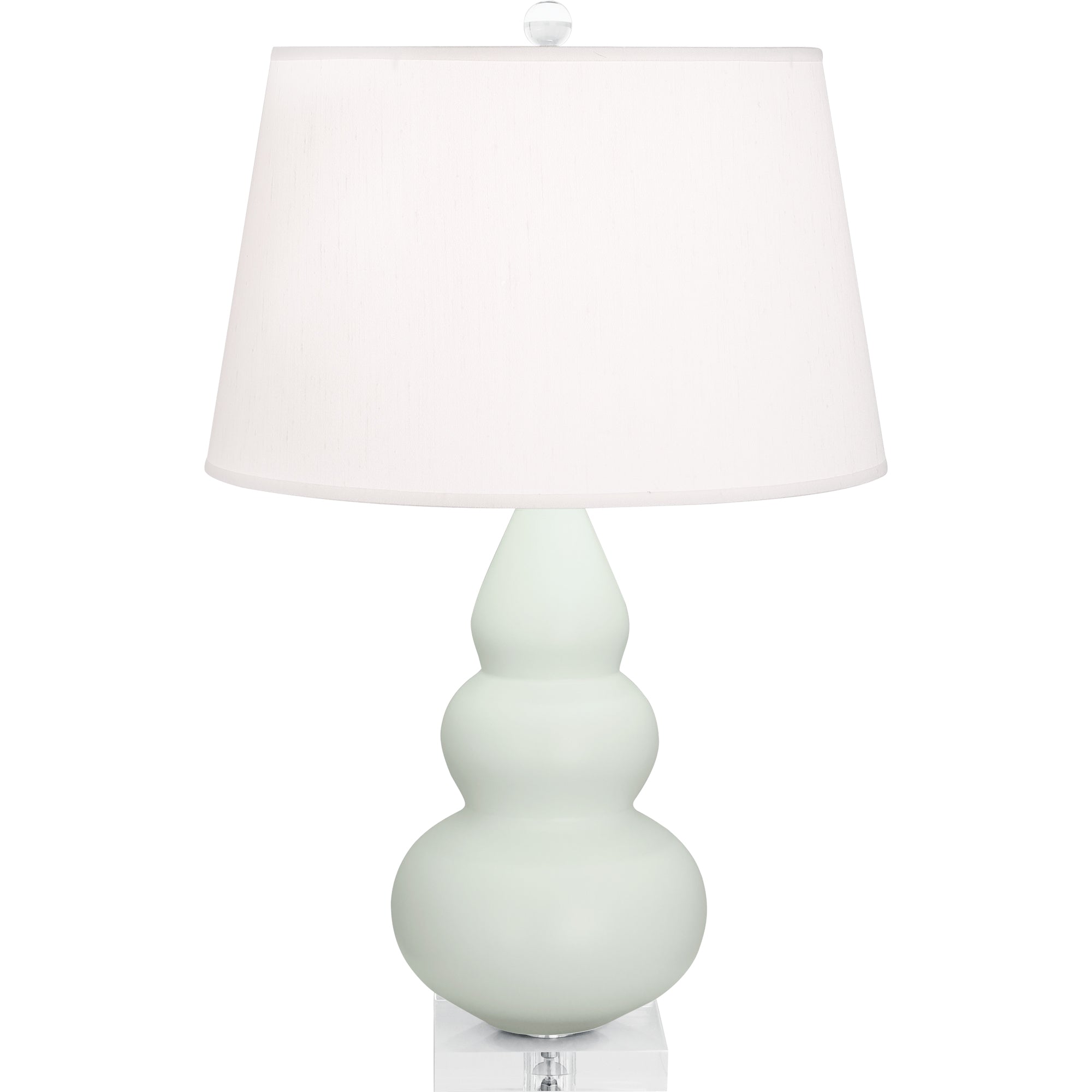 MCL33 Matte Celadon Small Triple Gourd Accent Lamp